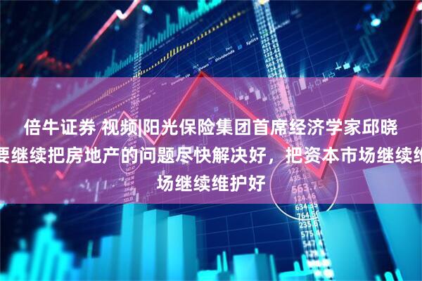 倍牛证券 视频|阳光保险集团首席经济学家邱晓华：要继续把房地产的问题尽快解决好，把资本市场继续维护好