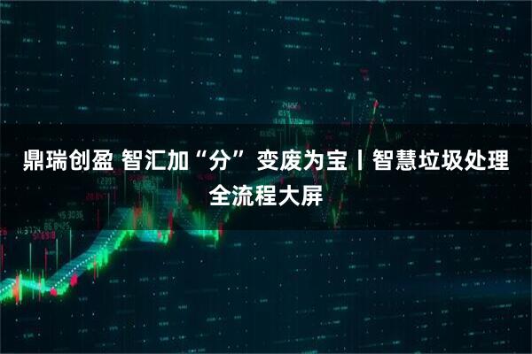 鼎瑞创盈 智汇加“分” 变废为宝丨智慧垃圾处理全流程大屏