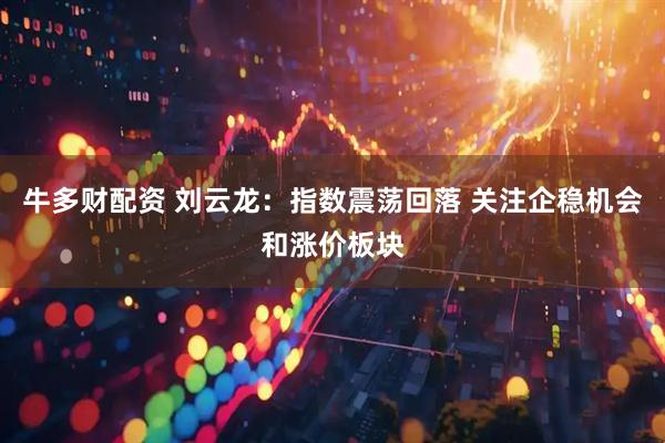 牛多财配资 刘云龙：指数震荡回落 关注企稳机会和涨价板块